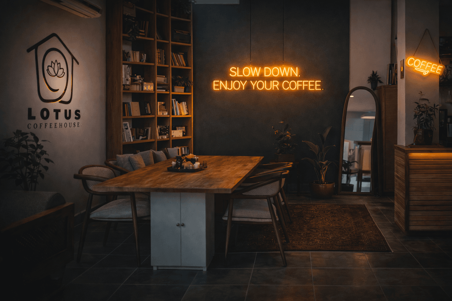 Lotus Coffee House iç mekan detay